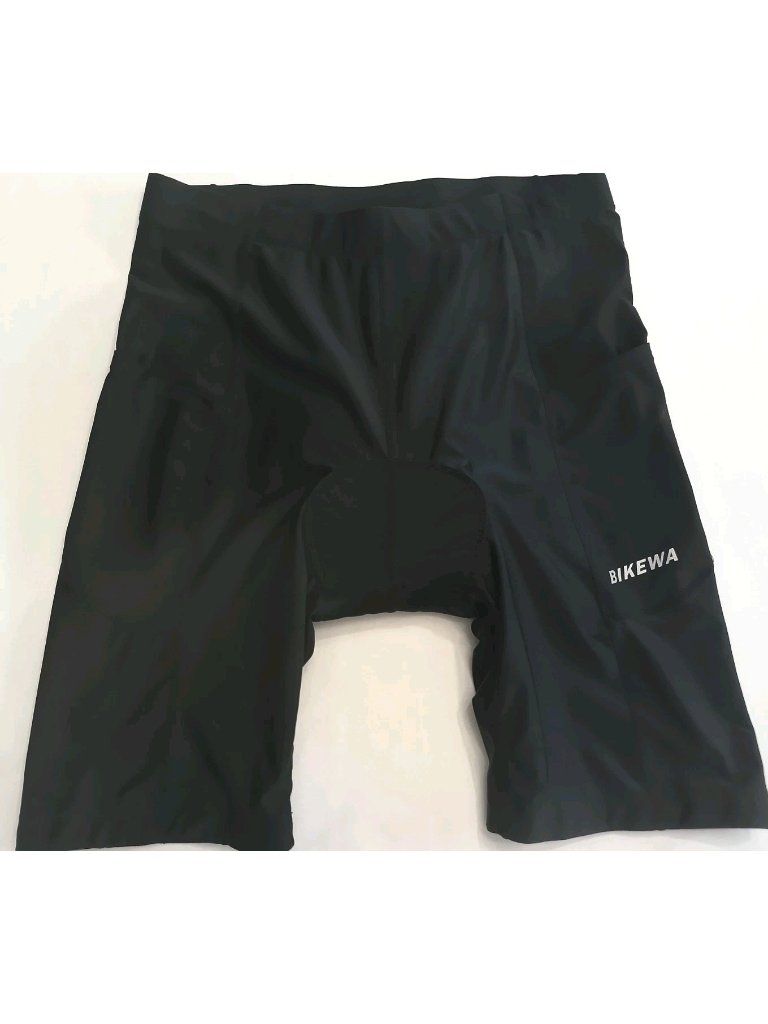 Bikewa Padded Cycling Shorts Xxl Black Stretch Leg Grippers Reflective Tape
